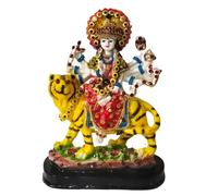 Swadeshi Desire™ Sherawali Mata Rani Murti for Pooja Mandir and Home Décor/Perfect Statue Idol Made of Resin and Marble