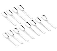 Swadeshi Desire™ Stainless Steel Ice Cream Spoons, Silverware Spoon Set, Dinner Spoon(Length 13.5cm), Food Grade Silverware for Home & Kitchen, Durable Stylish (Set of 12)
