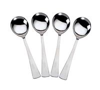 Swadeshi Desire™ Stainless Steel Serving Spoon Set for Dining Table/Kitchen Big Cooking Spoons Set (21 cm) Dining Tableware (Set of 4 /Silver)