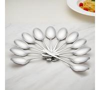 Swadeshi Desire™ Stainless Steel Table Spoons Set with Round Edge(18.5 cm/Tableware/Set of 12 /Silver)