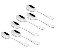 Swadeshi Desire™ Stainless Steel Tea Spoon Set for Tea, Coffee, Sugar & Spices, Small Spoons, Silver (Round Edges) (Length: 14.5 cm)12 Piece