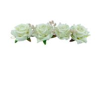 Swadeshi Desire White Rose Flower Hair Gajra For Women Party Bridal Wedding/Artificial Rose Flower Bun Juda Pack-01