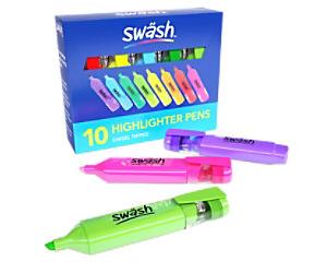 swäsh Highlighter Assorted Broad Chisel - 5 mm Pack of 10