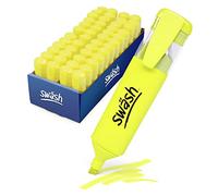 Swash Premium Highlighter Pens 48 Pieces, Yellow