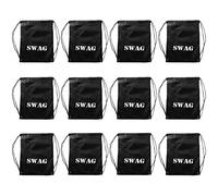 SWAG BAG THIEF BURGLAR SACK ROBBER CONVICT COPS AND ROBBERS DRAW STRING BAG FANCY DRESS ACCESSORY SWAG BAG WHOLESALE - SIZE 39 X 29CM - X12 SWAG BAG