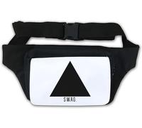 Swag Black Pyramid Triangle Logo Waist Bag Fanny Pack White