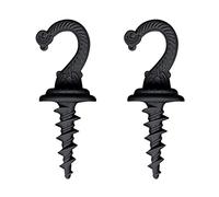 Swag Ceiling Hooks Wall Hook Heavy Duty Swag Hook Driller Hook Indoor Outdoor for Hanging Plants Chandelier etc. (2, Black)