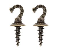 Swag Ceiling Hooks Wall Hook Heavy Duty Swag Hook Driller Hook Indoor Outdoor for Hanging Plants Chandelier etc. (2, Antique Brass)