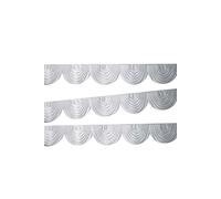 Swag Curtain Panel Ice Silk Detachable Swag Backdrop, 2 Metre Neel Blue Silver One Size