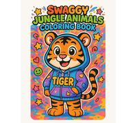 Swaggy Jungle Animals Coloring Book: Cute, Cozy, and Fun Baby Animal Scenes - An Educational Book About Animals Perfect for Kids, Teens, and Adults (Swaggy Coloring Book)