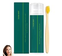 Swagmor Toothpaste Whitening, Swagmor Toothpaste for Yellow Teeth,100g，1PC | Teeth Whitening Toothpaste with Toothbrush,Deep Stain Removal, Gently Polishes Away Surface Stains,Natural Mint Fresh Breath