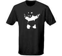 swagwear Banksy Panda Guns Graffiti Mens T-Shirt 10 Colours (S-3XL) Black