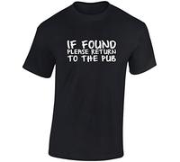 swagwear If Found Return to The Pub Mens T-Shirt 10 Colours (S-3XL) Black