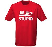 swagwear I'm with Stupid Mode Mens T-Shirt 10 Colours (S-3XL) Red