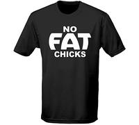 swagwear No Fat Chicks Rude Mens T-Shirt 10 Colours (S-3XL) Black