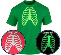 swagwear Rib Cage Halloween Glow in The Dark Mens T-Shirt 10 Colours (S-3XL) Irish Green