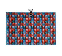 SWAK Golf Microfibre Waffle Towel - Inspired by the darker side with bold, edgy skulls (SKULLS RED BLUE)