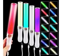 Swakuta 5 Pcs LED Light Sticks 15 Colors Change Glow in the Dark Wands Flashing Glow Wands Multicolor Light Up Sticks for Wedding Club Carnival Party Birthday Concerts Favors