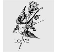 Swallow And Rose Plant Ink Waterproof Semi Permanent And Durable 2-Week Temporary Tattoo Stickers, Suitable For Chest, Clavicle, Arm