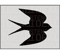 Swallow Bird Flying Stencil, Home Decor, Art Craft Wall Painting Ideal Stencils (L / 37 x 44CM)