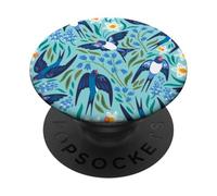 Swallow Bird Spring Flowers Pattern PopSockets PopGrip: Swappable Grip for Phones & Tablets PopSockets Adhesive PopGrip