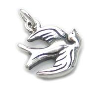 Swallow Bird sterling silver charm .925 x 1 Swallows Birds charms