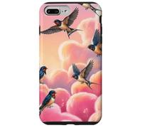 Swallow Bird Watcher Gift Pink Clouds Dreamy Sky Case for iPhone 7 Plus/8 Plus