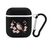 Swallow Floral Blossom Earphone Case Cover Compatible with AirPods 1&2 Shockproof Bluetooth Headset Case White-style