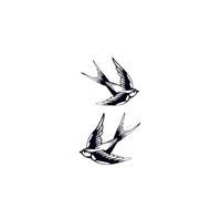 Swallow Temporary Tattoo,Lasts To 15 Days New Technology Magic Waterproof Semi Permanent Sticker.