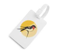 Swallow The Sun Bird Luggage Tag for Suitcase Cute ID Tags Travel Baggage Identifier Labels White-Style
