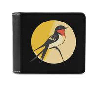 Swallow The Sun Bird Men's Bifold Wallet Slim Cash Card Holder Leather Purse