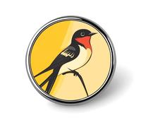 Swallow The Sun Bird Round Badge Cute Brooch Pins Button Badges for Backpack Jackets Hats Decor