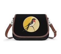Swallow The Sun Bird Women's Leather Purses Crossbody Shoulder Bag Messenger Bag