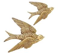 Swallow Wall Sculptures Hanging Bird Ornament 3D Flying Birds Wall Decoration for Garden Home Bedroom Decor, Swallow Flying Birds Hanging Swallows Sparrow Birds Wall Decor(Large+Small)