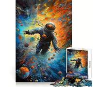 Swallowed By The Universe Jigsaw Puzzles for Adults 1000 Piece Memory Boost Cozy Time Pattern Assembly Santa Wish List (50x75cm)