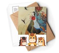 Swallows Chinese Antique Illustrator Postcards Envelopes Cards Mailing Year Horse