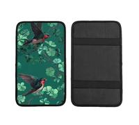 Swallows Flying Car Armrest Cushion Shamrock Waterproof Auto Center Console Pad Car Armrest Seat Box Cover Protector Universal Fit for Most Vehicle SUV