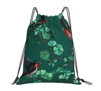Swallows Flying Drawstring Bag Sport Sack Shamrock Drawstring Gym Bag for Kids Adults Water-Resistant Swimming String Backpack for Fitness Running Yoga Travel