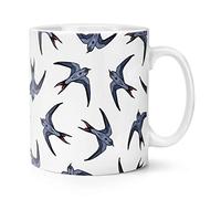 Swallows Flying Pattern 10oz Mug Cup