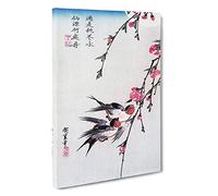 Swallows & Peach Blossom by Utagawa Hiroshige Painting Canvas Print | Gallery Wrapped 30mm Frame Wall Art | 30x20 inches | Ready to Hang | Asian Floral Picture | Living Room Bedroom Lounge Office