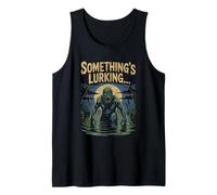 Swamp Creature Emerging from Water Under Full Moon Halloween Tank Top