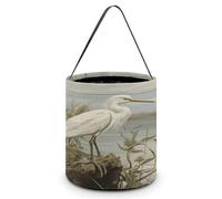 Swamp Egret Printing Candy Basket Halloween Trick Or Treat Bags Gift Bucket For Halloween Party Or Daily Supplies, Style, One Size