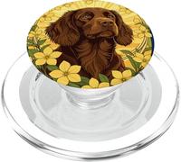 Swamp Poodle And Yellow Jasmine Flowers PopSockets PopGrip for MagSafe