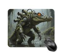 Swamp Walker Creature Mouse Pad Cute Square Mouse Mat Leather Non-Slip Rubber Base Mousepad Waterproof Computer Mouses Pad for Laptop Wireless Mouses Keyboard Home Office 20 * 25cm