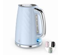 Swan Windsor 1.7L Kettle, Rapid Boil, Push Button Lid, 360 Degree Base, Water Indicator Window, Boil Dry Protection, Anti-Slip Feet, 3kW, Blue, SK14611BLU