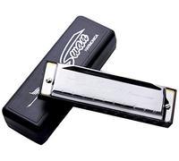 Swan 10 Hole Blues Diatonic Harmonica Key of C - Silver