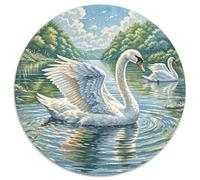 Swan 1000 Piece Animal Geometric Round For Adults And Kids Hard Challenging Family Game Stress Reliever Colorful 1000pcs (67.5x67.5cm)