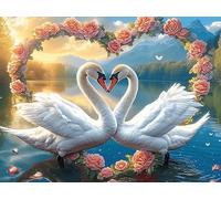 Swan 1000 Piece Count Premium Jigsaw Puzzle Wildlife For Adults Teens 14+ Concentration Training Indoor Game Family Game Night Creativity Gift Giving 1000 PCS/75x50cm