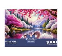 Swan, 1000-piece Jigsaw Puzzle, Competitive Tabletop Challenge Introducing Timed Goals Scoring Excitement, Entertaining Activity Suitable for Friendly Contests Group Play, Suitable for Ages 12+, 38x