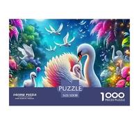 Swan, 1000-piece Jigsaw Puzzle, Engaging Group Based Tabletop Challenge Inspiring Teamwork Participation Mutual Support, Ideal Choice for Family Nights Inclusive Social Play, Suitable for Ages 12+,